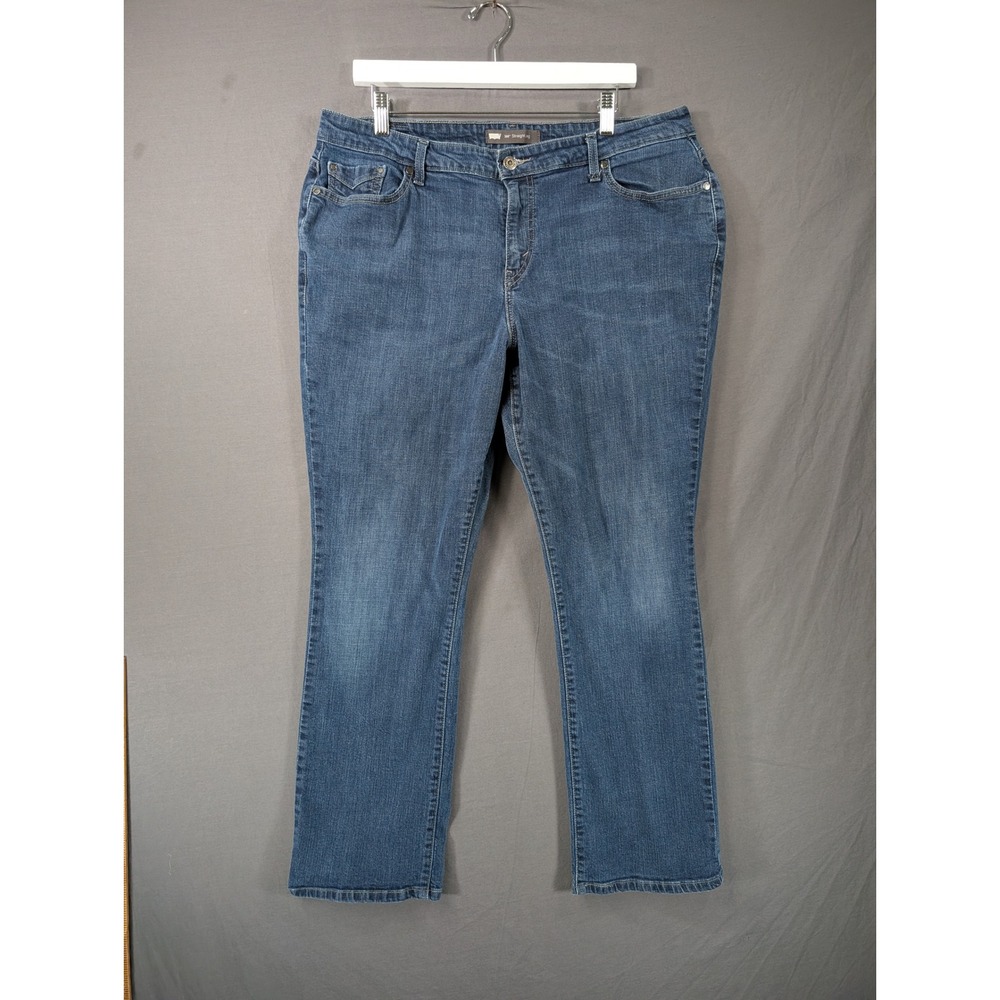 Levis 580‎ Straight Leg Jeans Womens 20W Medium Wash Blue Denim Stretch